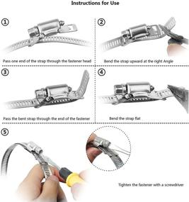 img 1 attached to 🔧 Универсальные и регулируемые крепежные зажимы из нержавеющей стали для автомобильных применений