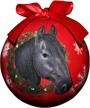 horse christmas ornament shatter personalize logo