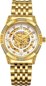 img 4 attached to ⌚️ BINLUN 18K Gold Mechanical Automatic Men's Wristwatch