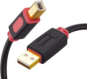 img 1 attached to 🖨️SNANSHI USB Принтерный кабель 50 футов - Кабель принтера с активным усилителем сигнала - 50 футов USB 2.0 Тип A-Male кабель для принтера/сканера, тип B-Male