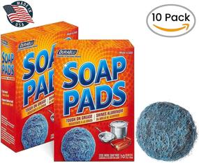 img 3 attached to 🧽 Steel Wool Soap Pads 20-Pack - Metal Scouring Cleaning Pads for Dishes, Pots, Pans, and Ovens - Pre-Soaped for Effortless Cleaning of Stubborn Kitchen Grease and Oil