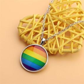 img 2 attached to 🌈 Rainbow LGBTQ+ Pendant Necklace - Gzrlyf Gay Pride Jewelry