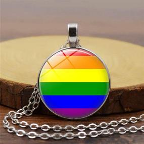 img 1 attached to 🌈 Rainbow LGBTQ+ Pendant Necklace - Gzrlyf Gay Pride Jewelry