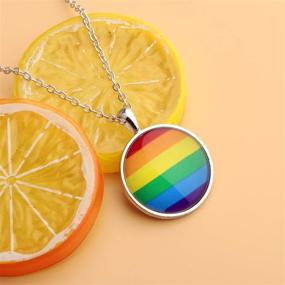 img 3 attached to 🌈 Rainbow LGBTQ+ Pendant Necklace - Gzrlyf Gay Pride Jewelry