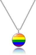 🌈 rainbow lgbtq+ pendant necklace - gzrlyf gay pride jewelry logo