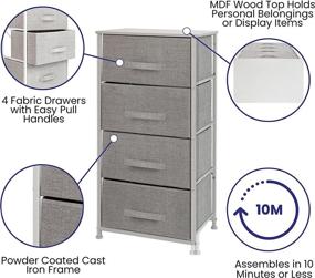 img 1 attached to White and Gray 4-Drawer Storage Units by Flash Furniture