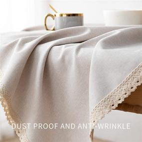 img 2 attached to Premium Rectangle Waterproof Tablecloth: Resistant Decoration for All Occasions