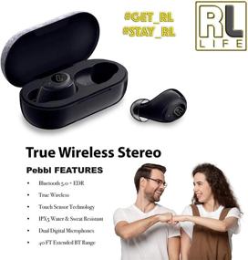 img 2 attached to 🎧 PEBBL Беспроводные наушники True Wireless с Bluetooth 5.0, с функцией шумоподавления и сенсорным управлением