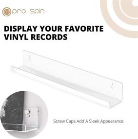img 1 attached to 🎶 PRO SPIN Vinyl Record Wall Mount Shelf – Clear Acrylic Stand for Displaying 6 Records – Set of Album Holders for Hanging on Walls – Floating Shelves Ideal for Albums or Children’s Books