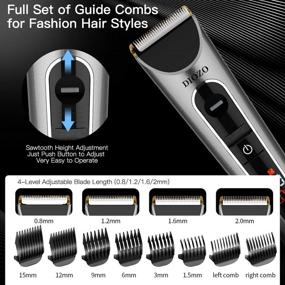 img 2 attached to 🏻 DIOZO Hair Clippers for Men - Cord/Cordless Rechargeable Hair Trimmer with 2 Speeds and 8 Guide Combs