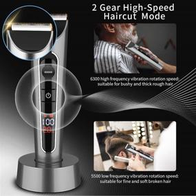 img 1 attached to 🏻 DIOZO Hair Clippers for Men - Cord/Cordless Rechargeable Hair Trimmer with 2 Speeds and 8 Guide Combs