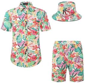 img 4 attached to MCEDAR Hawaiian Vacation Outfits 202127 XL Men's Clothing and Active