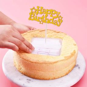 img 1 attached to 🎂 Food-Safe Cake ATM Money Box Mold with Gold Glitter Heart Happy Birthday Cake Topper - 4.13 x 4.13 x 2.87 Inch