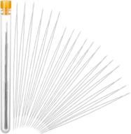 🧵 premium set: 30 beading needles in 6 sizes + needle bottle - ideal for jewelry making & embroidery logo