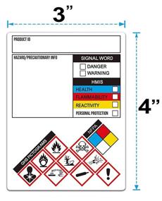 img 1 attached to Chemical Safety Stickers: Occupational Health 🚧 & Safety Products, 12 Inches - Write-on Feature