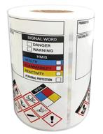 chemical safety stickers: occupational health 🚧 & safety products, 12 inches - write-on feature logo