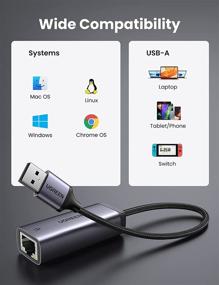 img 2 attached to 🔌 UGREEN USB Ethernet Adapter: USB 3.0 Gigabit LAN Network Adapter for Nintendo Switch, Laptop, PC, MacBooks, Surface, Raspberry Pi 4b, and more