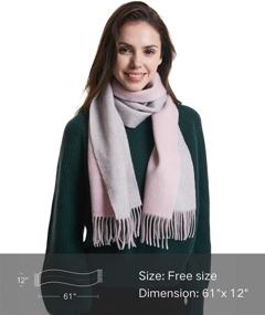 img 2 attached to EURKEA Cashmere Reversible Colors Scarf Women's Accessories - Perfect for Scarves & Wraps, Enhancing SEO