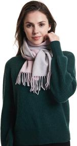 img 3 attached to EURKEA Cashmere Reversible Colors Scarf Women's Accessories - Perfect for Scarves & Wraps, Enhancing SEO