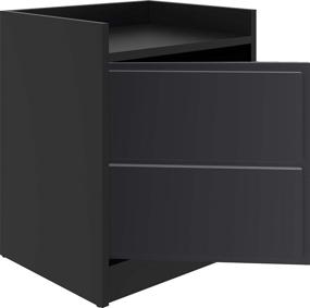 img 2 attached to 🌙 Boyd Sleep Adagio Nightstand in Sleek Black Finish: Stylish and Functional Storage Solution