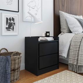 img 4 attached to 🌙 Boyd Sleep Adagio Nightstand in Sleek Black Finish: Stylish and Functional Storage Solution