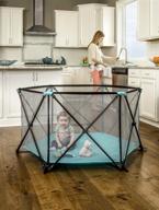 🚀 aqua 6-panel indoor and outdoor portable play yard kit with bonus accessories - washable logo