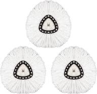 3-pack microfiber spin mop replacement heads for floor cleaning logo