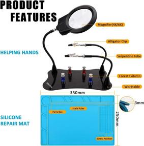 img 3 attached to 🔧 Enhanced KingTool Soldering Kit with Daylight Magnifying for Precision Work