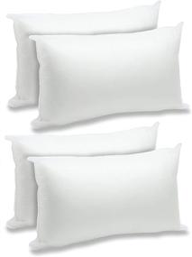 img 3 attached to 🛋️ Foamily Set of 4 Throw Pillows Insert - 12"x20" Premium Hypoallergenic Lumbar Pillow Inserts for Sham Square Forms - Polyester, Standard/White