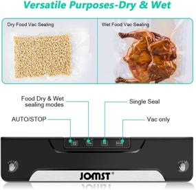 img 3 attached to 🍽️ JOMST Vacuum Sealer Machine: Ultimate Food Saver with 2 Rolls Vacuum Bags, Date Sticker, Dry/Wet Modes & Lower Noise
