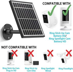 img 3 attached to 🌞 Solar Panel for All-New Stick Up Cam Battery - Waterproof, Continuous Charging, 3.5W 5V Output - 13.1ft/4.0m Power Cable (Camera Not Included)