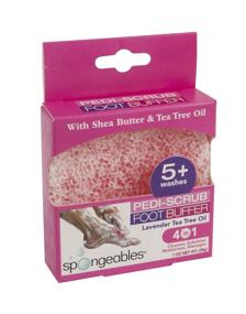 img 3 attached to 🦶 Pamper Your Feet with the Evriholder Spongeables Pedi-Scrub Foot Buffer, Lavender Scent - Purple/Pink, 1 Oz