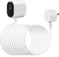 зарядное устройство для фонаря lanmu arlo essential spotlight: погодостойкий наружный usb-кабель для зарядки с адаптером питания (26 футов) логотип