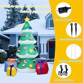 img 2 attached to 🎄 SdeNow 7 Ft LED Lights Inflatable Christmas Tree - Illuminate Your Yard with Outdoor Decorations, Perfect for Indoor & Outdoor Christmas Decoration in Courtyards & Gardens