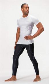 img 3 attached to Enhance Performance with DEVOPS 2~3 Pack Men's Athletic Compression Shirts – Short Sleeve