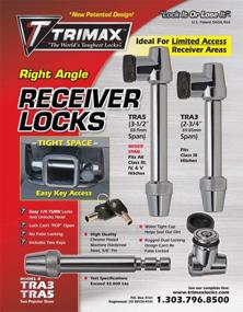 img 1 attached to 💎 Silver Premium Limited Access Right Angle Receiver Lock - Trimax TRA5 (5/8" Dia, 3-1/2" Span)