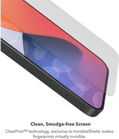 img 1 attached to 🔒 Защитное стекло ZAGG InvisibleShield Glass Elite Privacy+ - Приватный защитный экран для iPhone 12 Pro Max - Улучшенная защита от ударов в 3 раза (200106683)