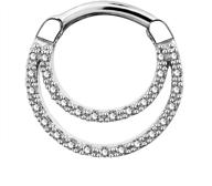 🔗 oufer 16g daith septum rings | unique design stainless steel daith helix earrings | septum piercing jewelry - enhanced seo logo