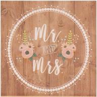 🤵 wedding paper napkins, mr. and mrs. design, 150 pack, 6.5 x 6.5 inch logo