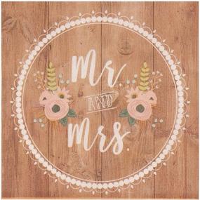 img 4 attached to 🤵 Wedding Paper Napkins, Mr. and Mrs. Design, 150 Pack, 6.5 x 6.5 Inch