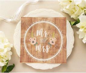 img 3 attached to 🤵 Wedding Paper Napkins, Mr. and Mrs. Design, 150 Pack, 6.5 x 6.5 Inch