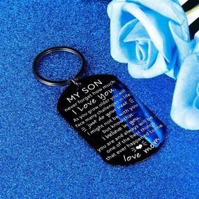 img 2 attached to 🎁 Inspirational Key Chain: Christmas Gifts for Son, from Mom - Birthday, Graduation, Wedding Anniversary - Perfect Stocking Stuffers for Teen Boy!