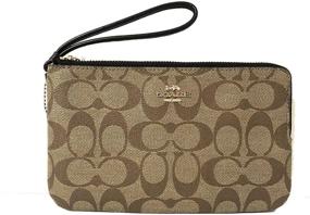 img 4 attached to Stylish and Versatile Coach Signature Double Wristlet: The Perfect Addition to Every Woman's Handbag Collection