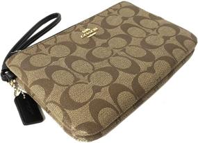 img 3 attached to Stylish and Versatile Coach Signature Double Wristlet: The Perfect Addition to Every Woman's Handbag Collection