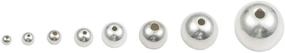 img 4 attached to 💎 BEADIA 925 Sterling Silver 4mm Round Beads - Pack of 20pcs for Jewelry Making Findings