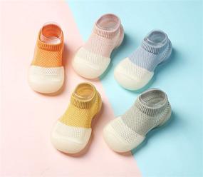 img 1 attached to 👶 Non-Slip Baby Toddler Slippers Socks Shoes for Boys & Girls - Ideal for Walking and Running