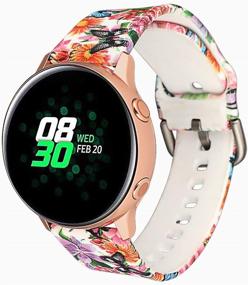 img 4 attached to Bands Compatible With Samsung Galaxy Watch 3 41Mm Band/Active 2 44Mm 40Mm Band Wearable Technology