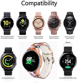 img 3 attached to Bands Compatible With Samsung Galaxy Watch 3 41Mm Band/Active 2 44Mm 40Mm Band Wearable Technology