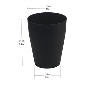 img 3 attached to 🗑️ Feisco Small Trash Can Pack: Plastic Round Wastebasket Garbage Can Set for Bathroom Bedroom Kitchen Office (Black, Set of 4)