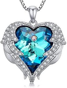 img 2 attached to Women's Angel Wing Love Heart Necklace: Perfect Mothers Day & Birthday Gifts for Her, Jewelry for Women & Girls